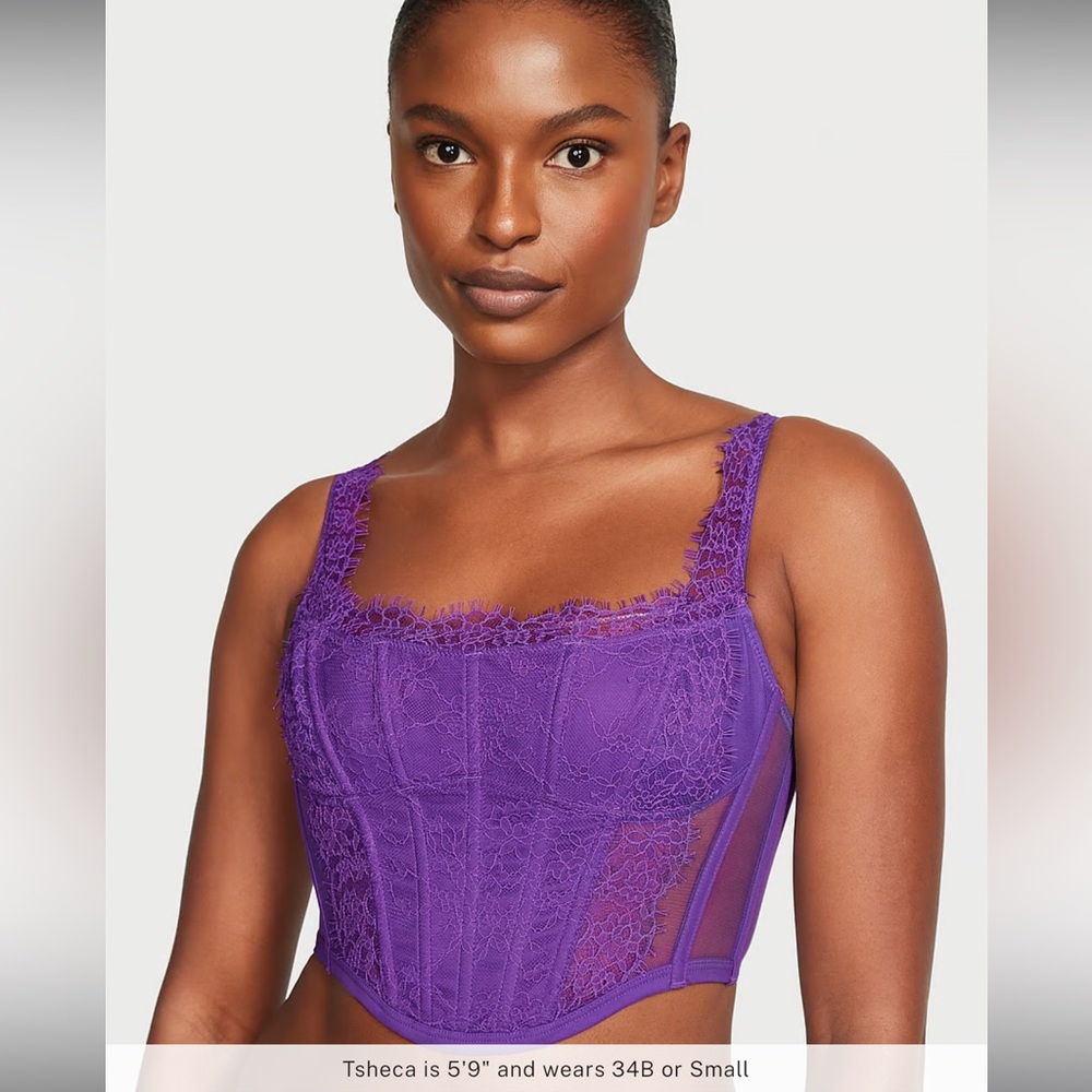 Victoria’s Secret Lace Corset Top in Violetta size M